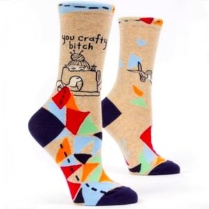 Blue Q You Crafty B!th Socks NWT